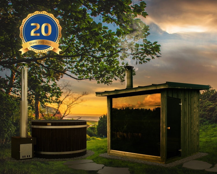 Pour marquer cette date spéciale, nous vous offrons la possibilité de commander un modèle unique de notre sauna FinVision® et le bain nordique qui lui est associé grâce à un package spécial.  | Kirami
