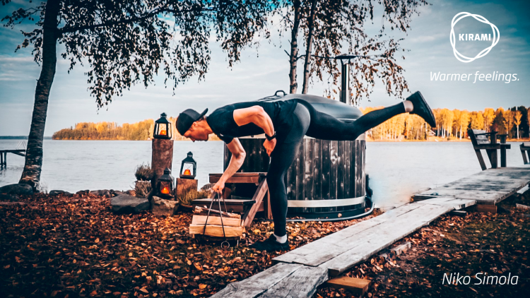 Teija Simola | L'aquagym peut aussi se dérouler pendant la phase de chauffage de l'eau, lorsque l'eau n'est pas encore trop chaude | Kirami