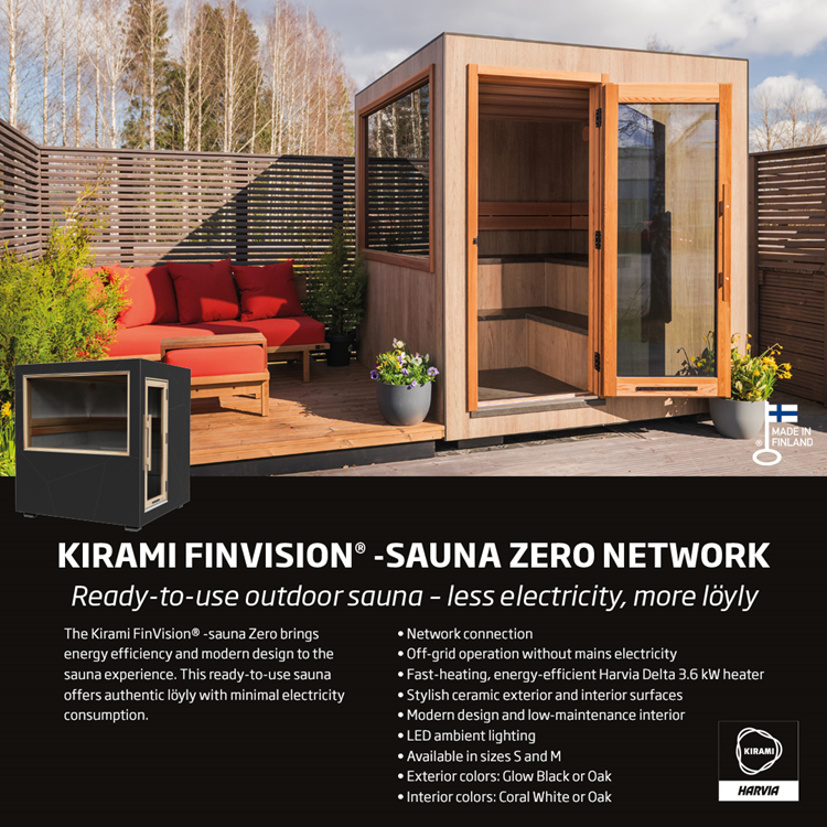 Kirami FinVision® -sauna Zero M réseau