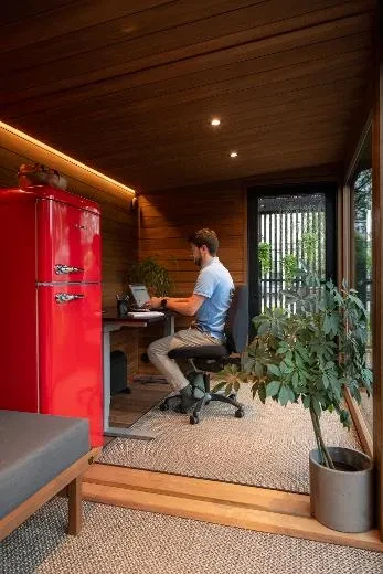 Kirami FinVision® -lounge XL Misty | espace de travail isolé en pleine nature