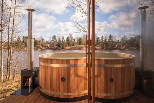 Kirami FinVision® -sauna M Zero (GlowBlack and CoralWhite)_Solarsystem model