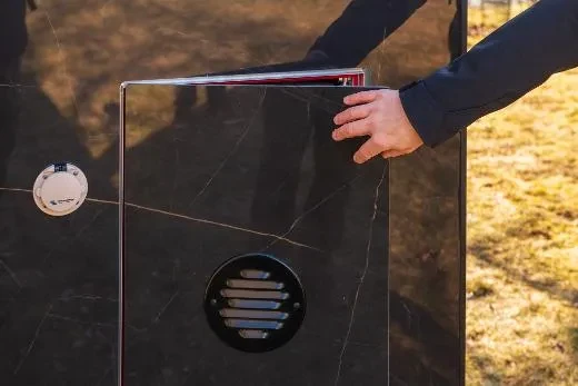 Kirami FinVision® -sauna M Zero_storage space for electrical components